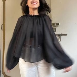 Sheer Black Blouse