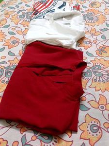 Woman White Shirt And Top Combo