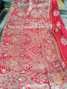 Red Banarasi Saree