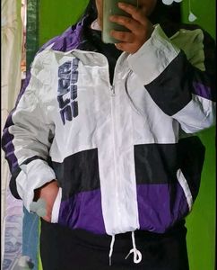 Color Block Windbreaker Jacket