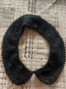 Black Beaded Lace Collar