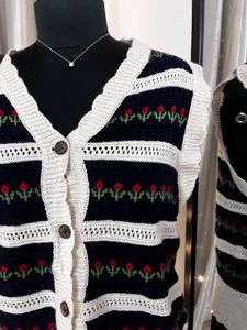 Floral Sweater Vest