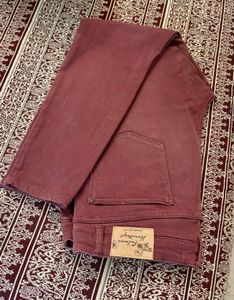 Skinny Maroon Denim Jeans