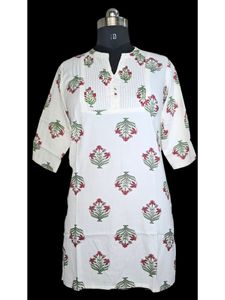 Brand New Women's Short Kurti - White Colour