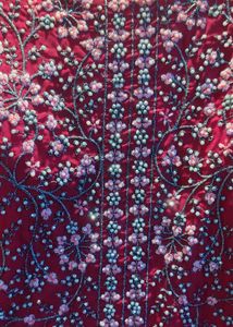 Elegant Red Embroidered Dress