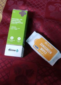 The DermaCo FaceMoisturizer+ Zudio Sunscreen Wipes