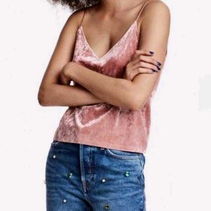 H&M Hazel Velvet Cami Top
