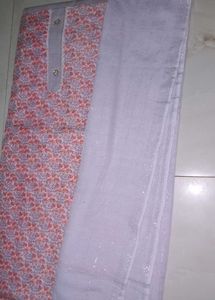 Elegant Unstitched Salwar Kurti With Dupatta Set
