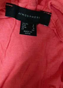 Peach Designer Back Cotton Comfy Dress