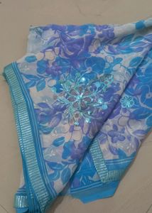 Blue Saree