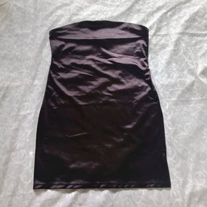 H&M Black Satin Tube Dress