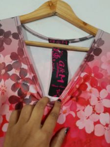 Pink Western Long Dress (Women&#39;s)