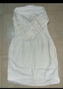 White Embroidered Kurti With Pant Set