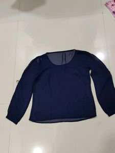 Nevy Blue Transparent Top