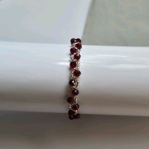 Red Crystal Beaded Bracelet