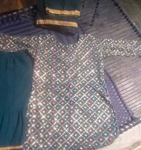 Garara With Kurti Dupatta