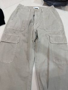 Zara Beige Cargo Pants