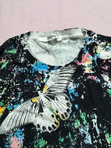 Butterfly Print Sweater