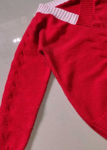 Red Knitted Sweater with FREEGIFT