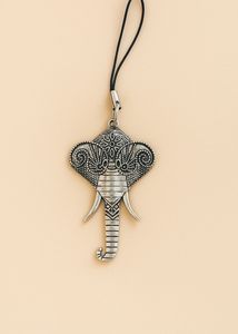 Elephant Head Phone Charm