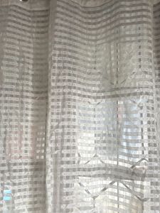 White Striped Curtain