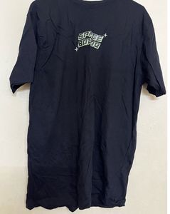 Black Space Squard Tshirt For Womens