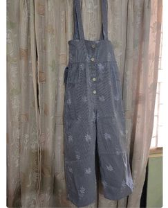 Grey High Waisted Dungaree