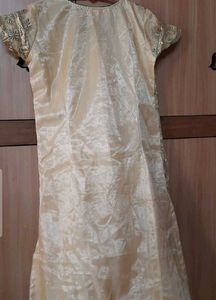 Golden And Green Kurta Set