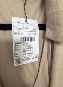 Sale! Beige Crinkle-Textured Wrap Dress