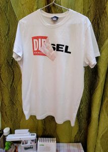 Diesel White Logo Tee