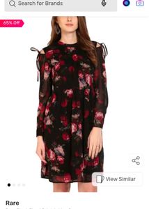 Floral Print Cold Shoulder Dress