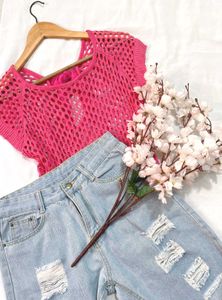 🎁Buy1 Get1 Free Laced Bow Crochet Top D