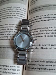 Silver-Tone Analog Watch (Fastrack)