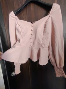 Elegant Peplum Long Sleeve Top