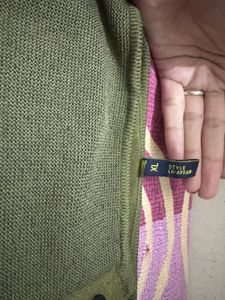 Olive Green Knit Pullover