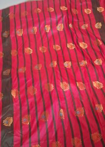 Elegant Pink Silk Saree