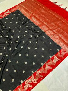 Elegant Black Banarasi Saree