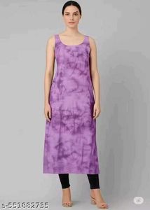 Olive Green Tie-Dye Kurti,Pink, Purple,Orange