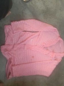 Pink Zig-Zag Print Blouse