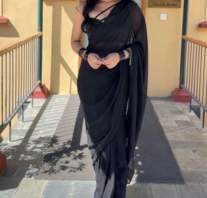 Ready To Wear  Black Saree
