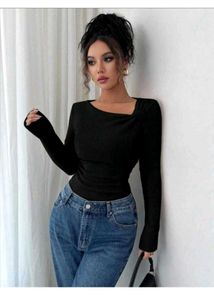 Chic Black Long Sleeve Top
