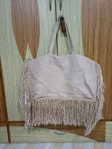 Imported Fringed Mango Tote Bag