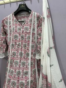 Newly Trending A-line Kurta With Pant And Duppatta