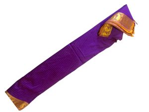 Purple Saree with Gold Border