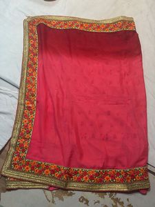 fancy saree with golden work blouse