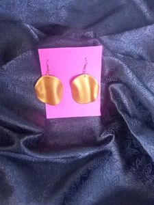 Gold Disc Statement Earrings
