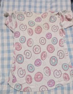 Cute Donut Print Tee