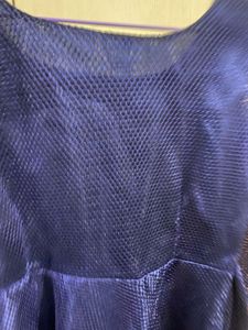 Navy Blue Mesh Dress