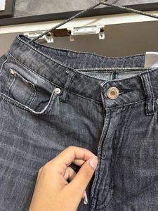 h&m black faded straight fit jeans