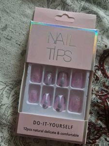 DIY Nail Tips - Pink & Silver